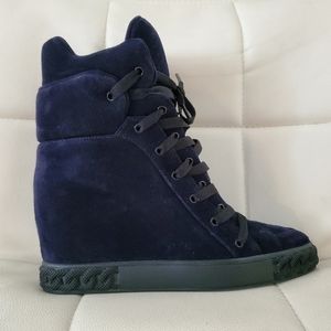 Rare Casadei wedge sneakers trainers sz. 8 blue